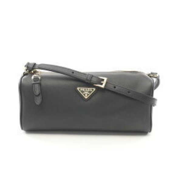 Prada SACCA Shoulder Bag Leather Black - Picture 1 of 5
